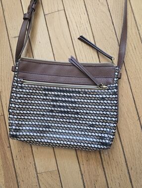 Free! Fossil Fiona Crossbody Bag Woven Jute Purse